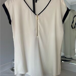 Express White and Black Blouse